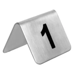 Lot de numéros de table en inox Olympia de 1 à 10
