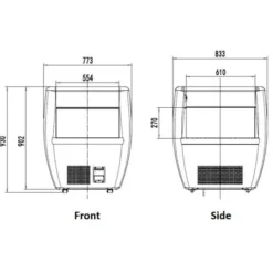 Îlot de Refroidissement Mobile - 90 LTR - Combisteel