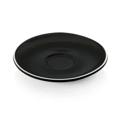 Lot de 6 Soucoupes Espresso Noire en Porcelaine Ø 125 mm - Was Germany