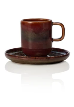 Lot de 6 tasses à espresso et soucoupes en Grès 0,09 L Amazonie H 65 mm - Was Germany
