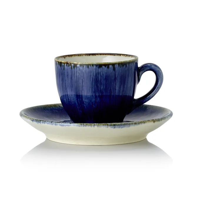 Lot de 6 tasses à espresso et soucoupes en Porcelaine 0,09 L H 75 mm - Was Germany