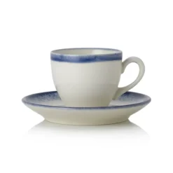 Lot de 6 tasses à espresso et soucoupes en Porcelaine 0,09 L Marina H 75 mm - Was Germany