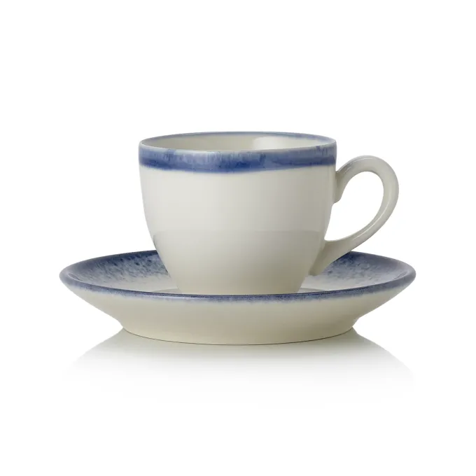 Lot de 6 tasses à espresso et soucoupes en Porcelaine 0,09 L Marina H 75 mm - Was Germany