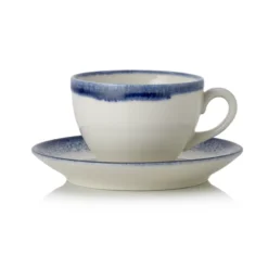 Lot de 6 tasses et soucoupes en Porcelaine 0,22 L Marina H 85 mm - Was Germany
