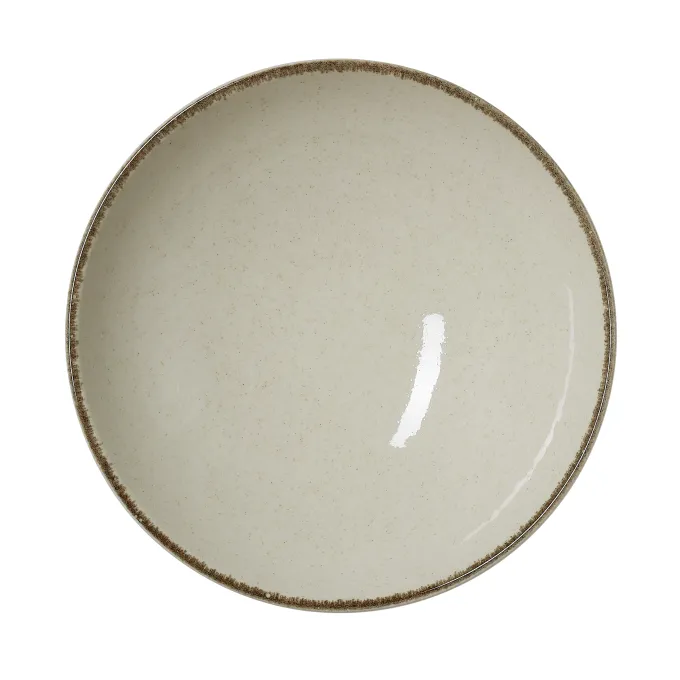 Lots de 6 Bols en Porcelaine 1,3 L sable H 70 mm Ø 240 mm - Was Germany
