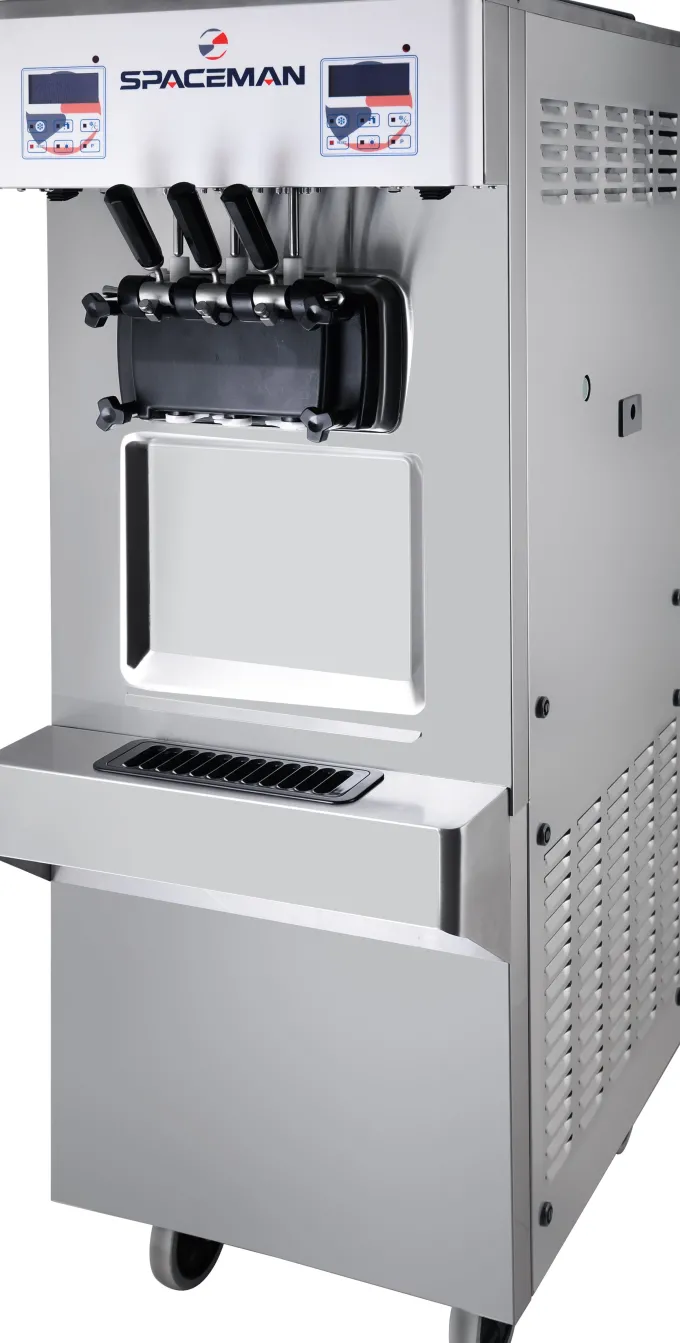 Machine à Glace à l'Italienne sur Roulettes - 2 Parfums + Panachage - 80 L/h - Spaceman