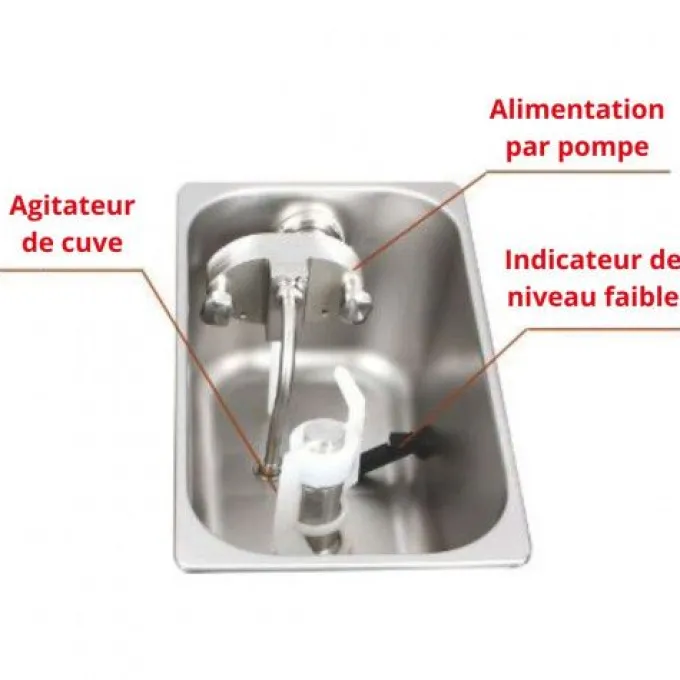 Machine à Glace à l'Italienne sur Roulettes - 2 Parfums + Panachage - 80 L/h - Spaceman
