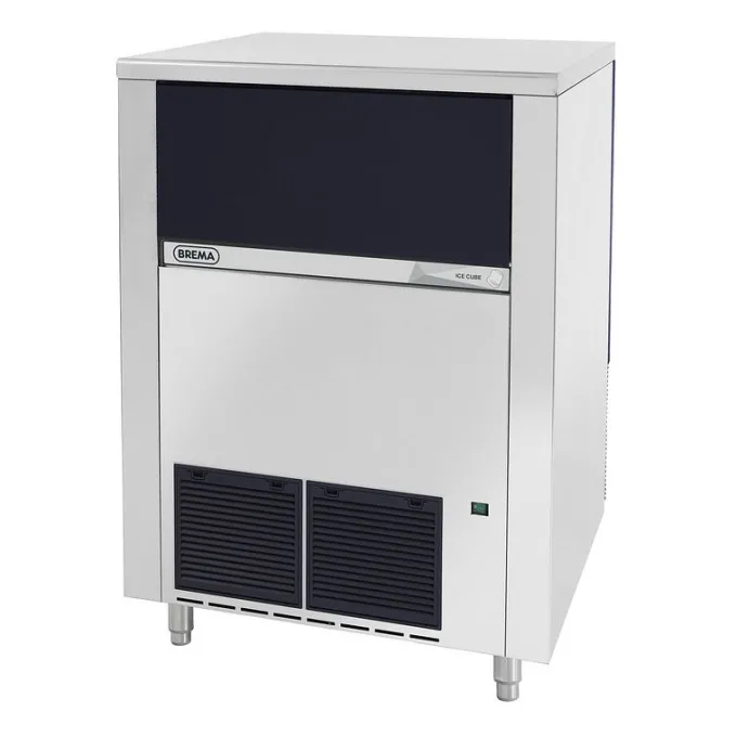 Machine à Glaçons Pleins 134 kg/24h Réserve-Bac 65kg Condenseur Air et Pompe de Vidange - BREMA