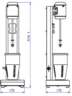 Machine à Milkshake Simple - 1L - 2 Vitesses - Combisteel