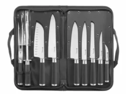 Mallette de couteaux 9 pièces Noir 445x260x(H)65 mm - Hendi