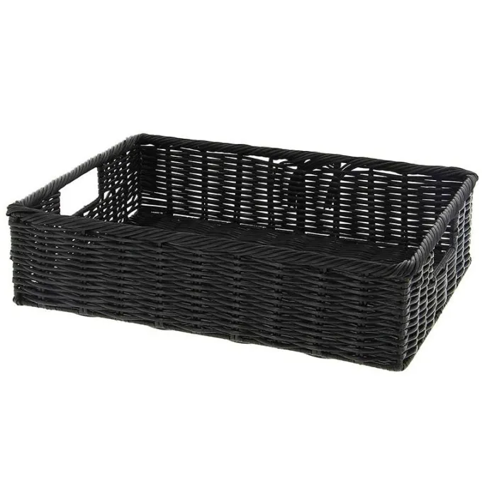 Manne Polypropylène Noire Carita 40X30 Lot de 8 - Prolinea