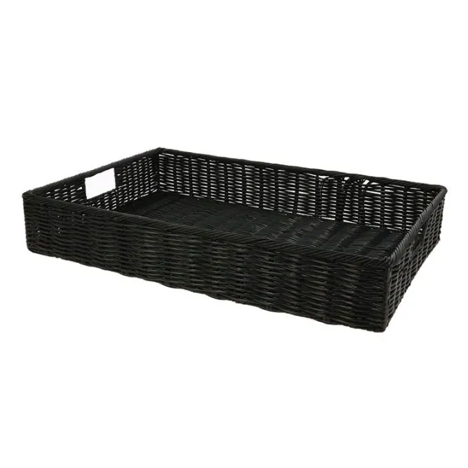 Manne Polypropylène Noire Carita 60X40 Lot de 8 - Prolinea