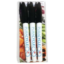 Marqueurs Noirs Alimentaires Permanents - Lot de 3 - Puracycle