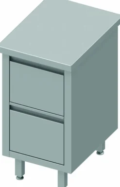 Meuble Bas Cuisine Inox - 2 Tiroirs - Gamme 700 - Stalgast