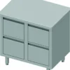 Meuble Bas Inox Sans Dosseret - 4 Tiroirs - Gamme 700 - Stalgast
