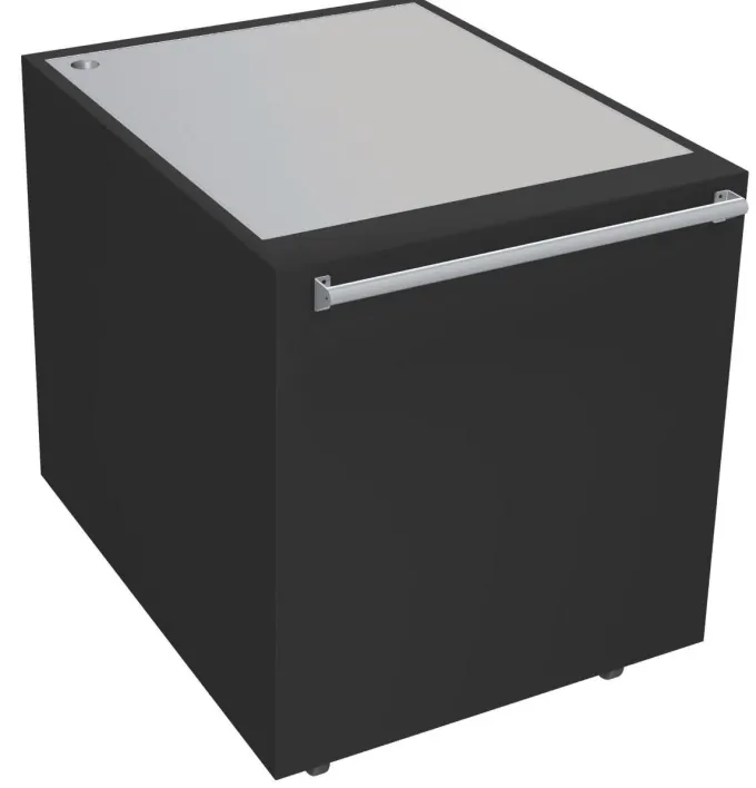 MEUBLE CAISSE NEUTRE PLATEAU INOX EP.12/10-L2G