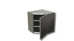 Meuble d'angle 2 etageres porte battante - Ristopro