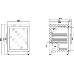 Mini Armoire Positive 130 L Vitrée - Combisteel