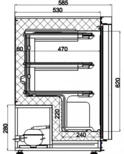 Mini Armoire réfrigérée négative 120 L - Inox - Combiteel