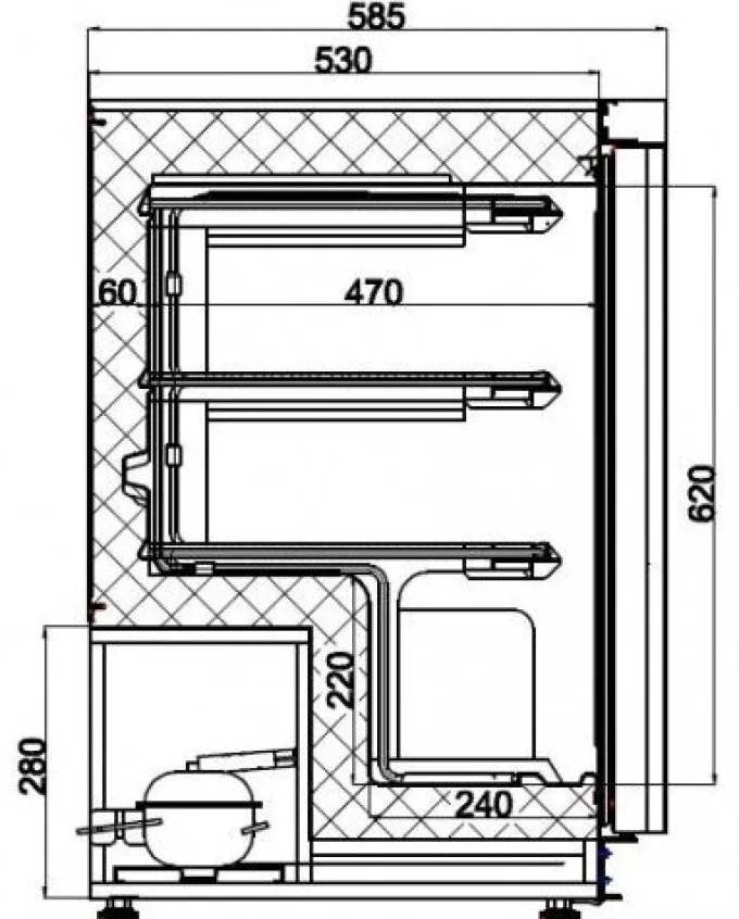 Mini Armoire réfrigérée négative 120 L - Inox - Combiteel