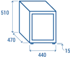 Mini Armoire Réfrigérée Positive Porte Vitrée - 55 Litres - Cool Head