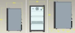 Mini-Armoire Réfrigérée positive noire Porte Vitrée 136 L - Combisteel