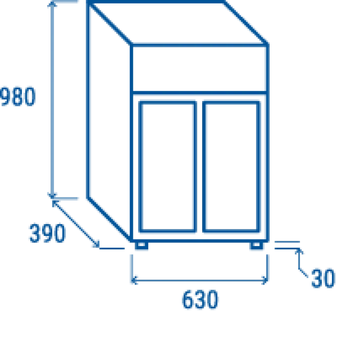 Mini Armoire Réfrigérée Professionnelle Vitrée - 85 Litres - Cool Head
