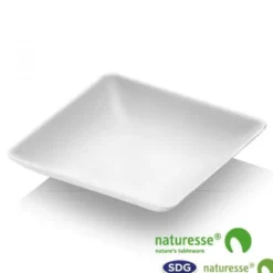 Mini Assiette Carrée Pulpe de Cellulose Finger Food 6,5x6,5 cm - SDG - Lot de 2400