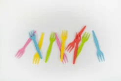 Mini fourchette en maïs mix 5 couleurs 8,5 cm - 5000 unités - Betik