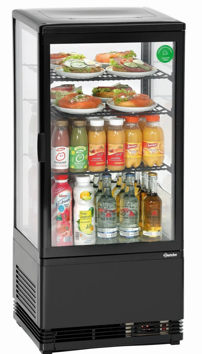 Mini Frigo Vitrine à Poser - Noire 78 L- Bartscher