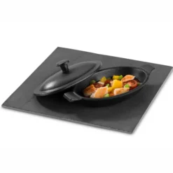Mini Plat Ovale en Fonte avec Couvercle 12 x 8 cm - Pujadas