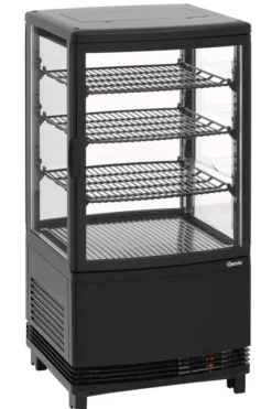 Mini-Vitrine Réfrigérée Noire - 64 L - 2 Portes - Bartscher