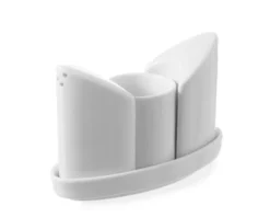 Ménagère porcelaine Poivre sel et cure-dents 125x54x(H)90 mm - Lot de 48 - Hendi