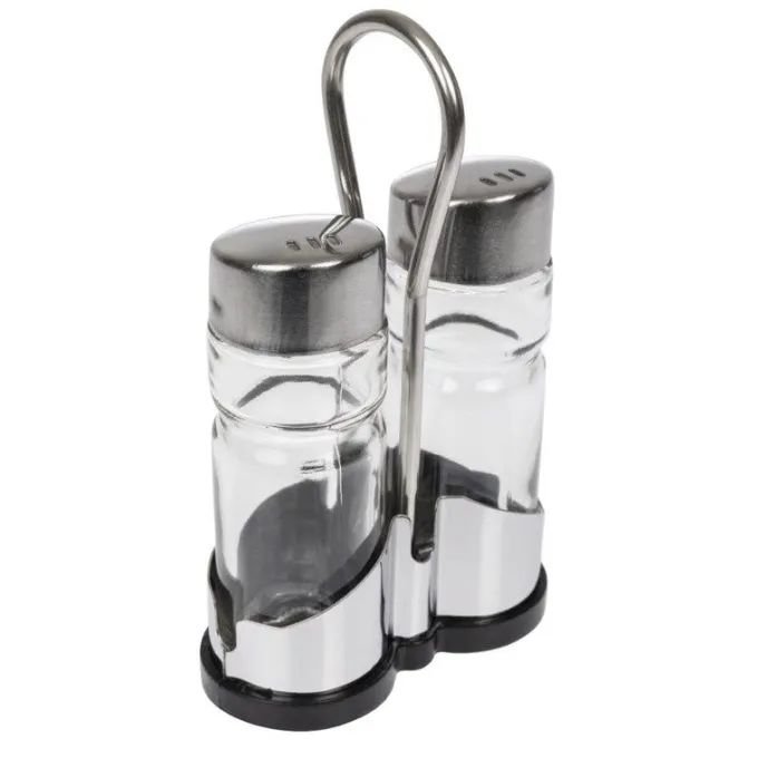 Ménagère Sel et Poivre en Verre et Inox - APS