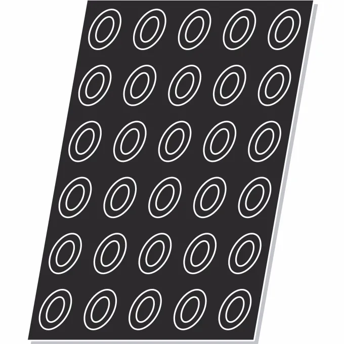 Moule Flexipan® Plaque Silicone 24 Savarins Ovales - Pujadas