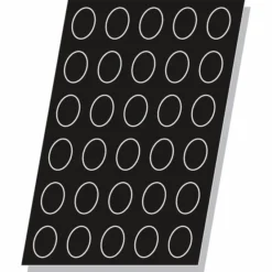 Moule Flexipan® Plaque Silicone 30 Gâteaux Ovales 70 x 50 mm - Pujadas