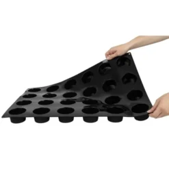 Moule à Pâtisserie Anti-Adhésif en Silicone - 24 Muffins - Pavoflex