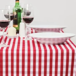 Nappe rouge et blanche 1320 x 1320 mm