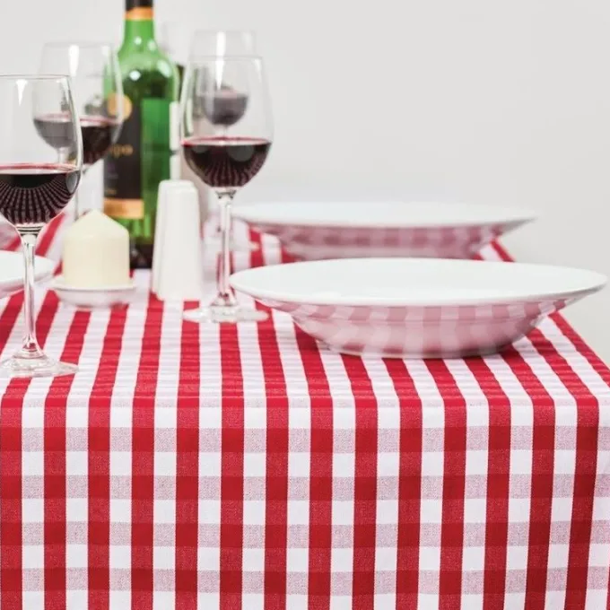 Nappe rouge et blanche 1320 x 1320 mm
