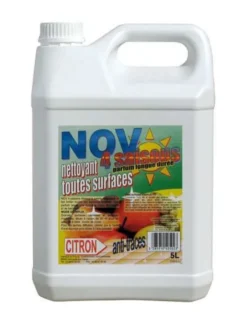 Nettoyant sans Rinçage toutes Surfaces Citron Frais - Bidon de 5L - Lot de 7 Colis de 2 Bidons - Elcopharma
