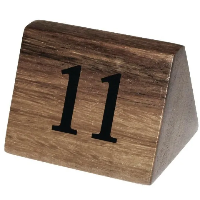 Numéros de table en bois Olympia Lot de 11 à 20