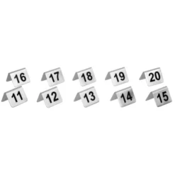 Numéros de Table en Inox - Numéro 11- 20 - Olympia