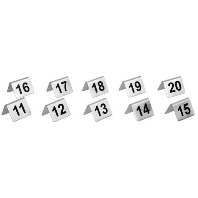 Numéros de Table en Inox - Numéro 11- 20 - Olympia
