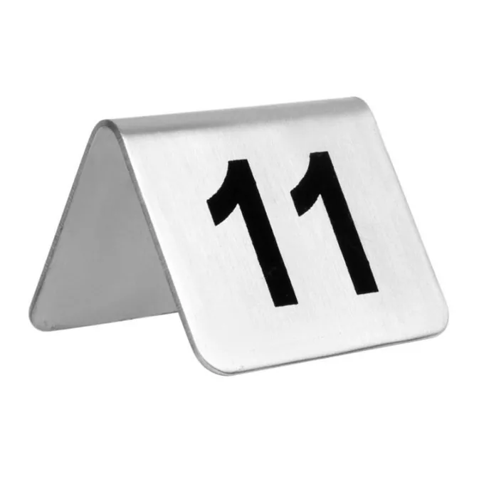 Numéros de Table en Inox - Numéro 11- 20 - Olympia
