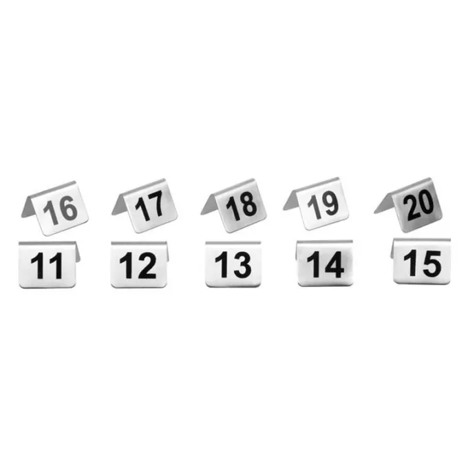 Numéros de Table en Inox - Numéro 11- 20 - Olympia