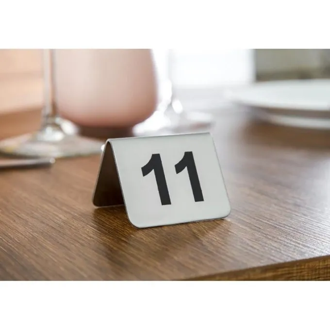 Numéros de Table en Inox - Numéro 11- 20 - Olympia
