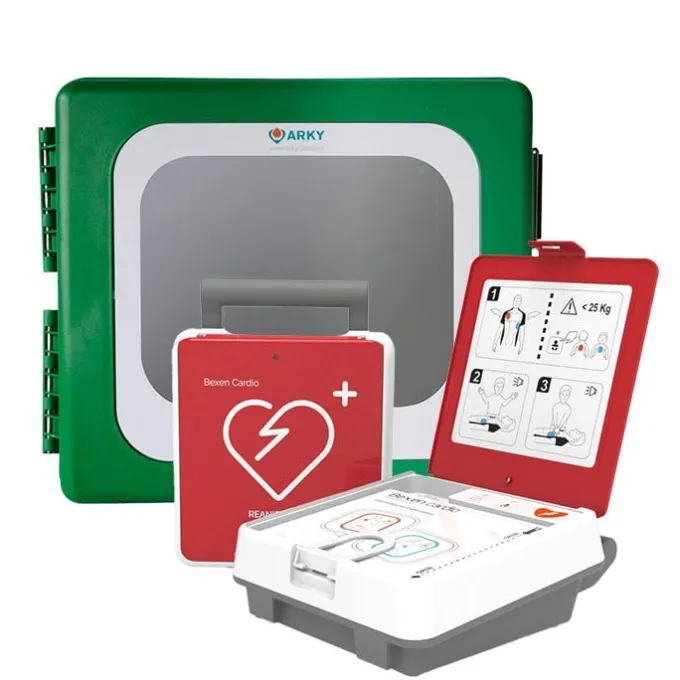 Pack Défibrillateur Automatique Reanibex + Armoire d’Extérieure Chauffante - Farmor