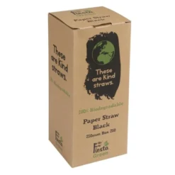 Paille Biodégradable Noire En Papier - Lot de 250 - Fiesta Green