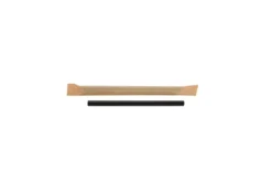 Paille en papier droite noire 3 couches emballée individuellement Ø 0,8 x 14 cm - 6000 unités - Betik