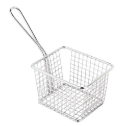 Panier carré de présentation en inox - Olympia 80 mm